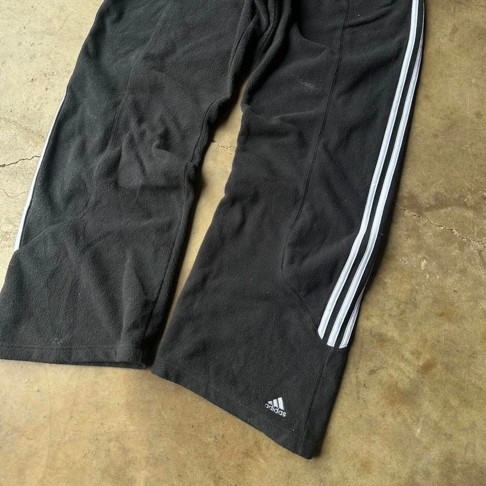 2000s Y2K super baggy adidas fleece wide leg baggy sweatpants
